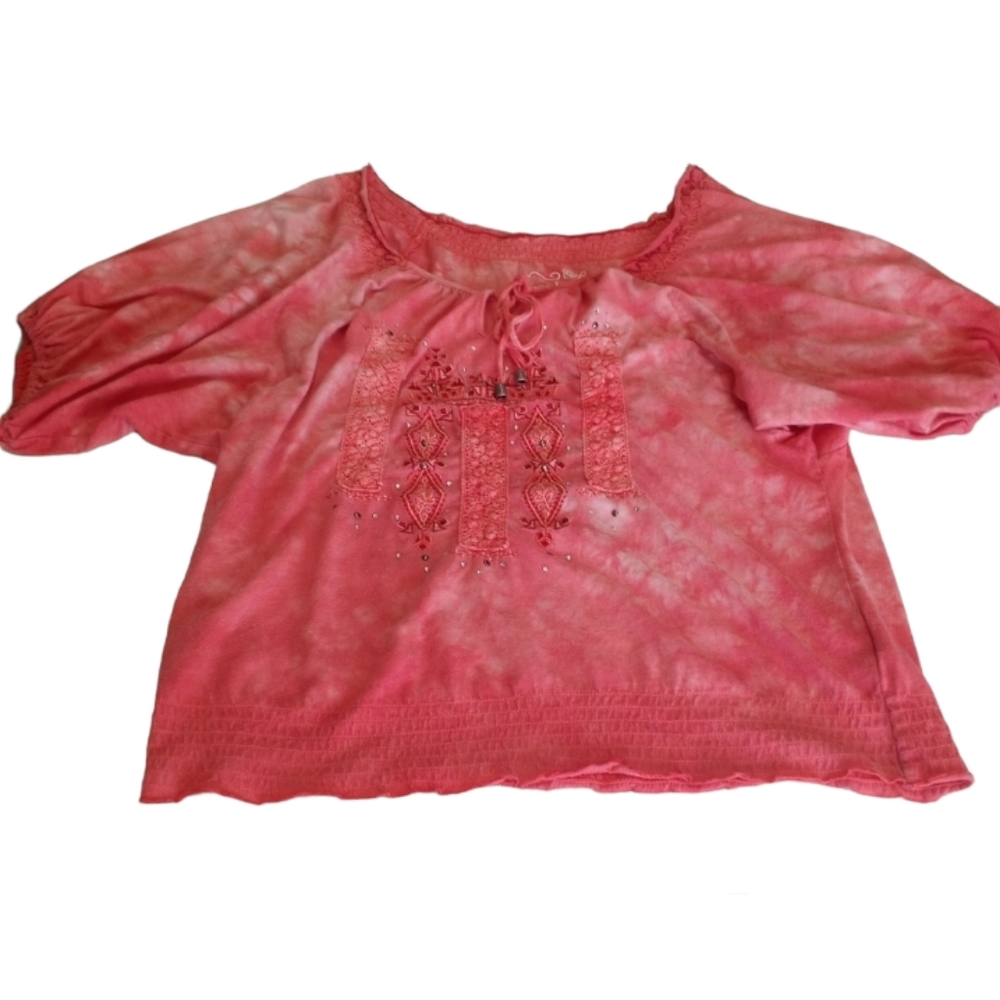 RXB Loose-Fit Vintage Orange Blouse